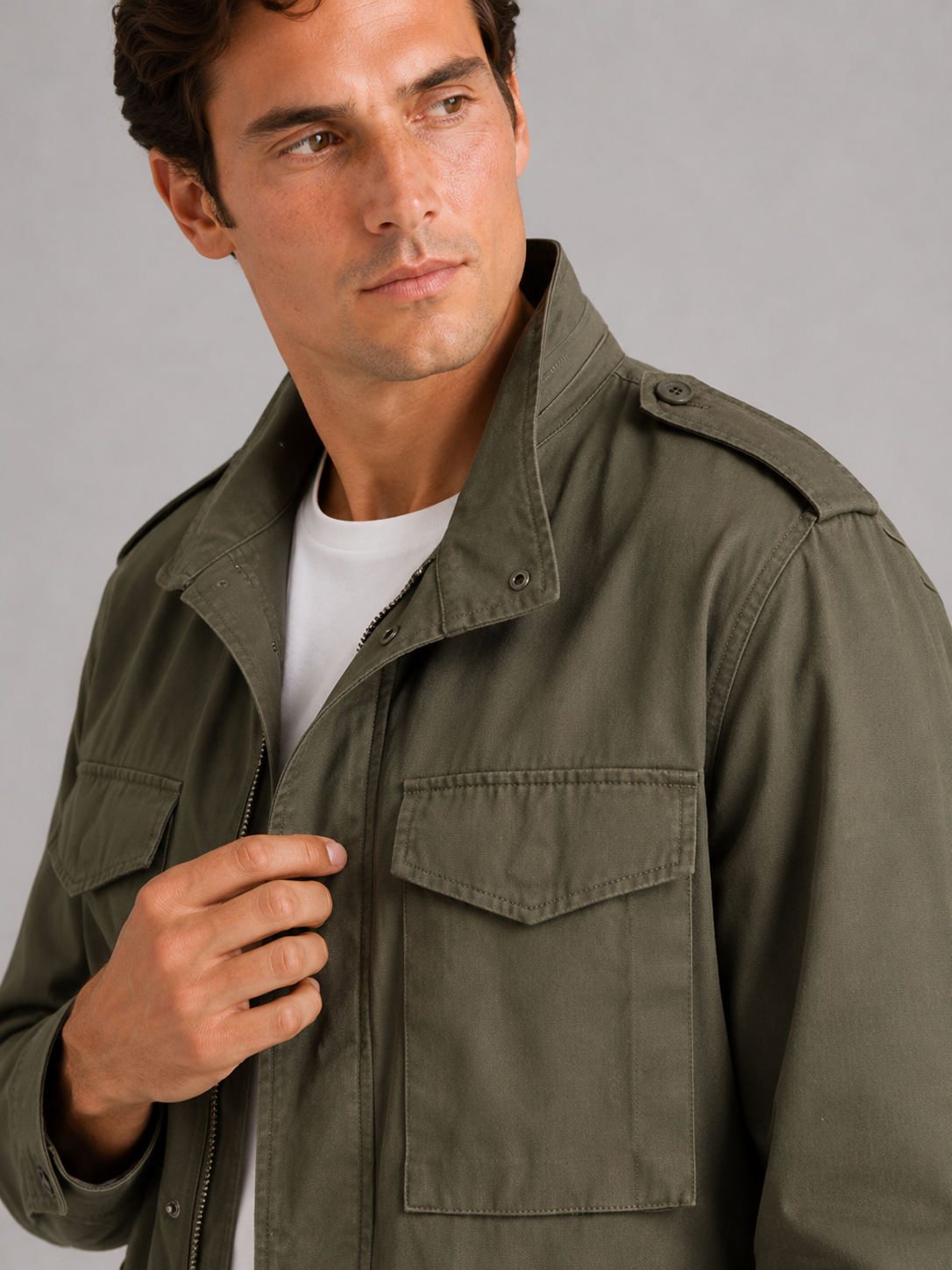 Men’s Cargo Fall Jacket Multi-Pocket Windbreaker Lightweight Fall Casual Jacket for Outdoor and Everyday Wear