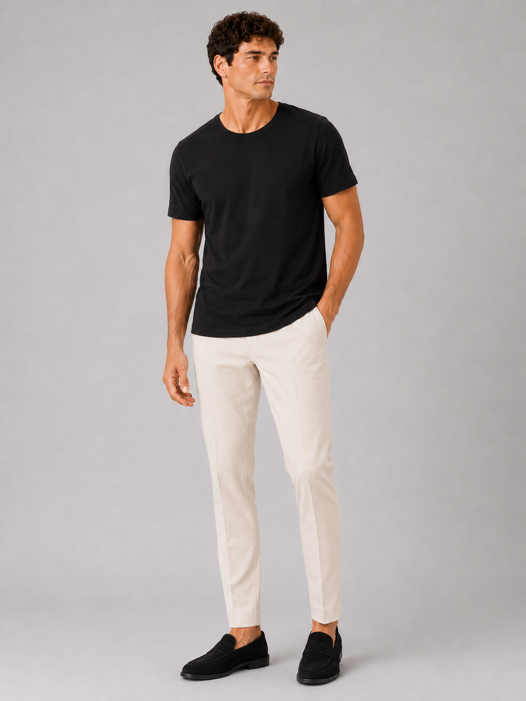 Men’s black short sleeve cotton t shirt soft casual basic for everyday outfits