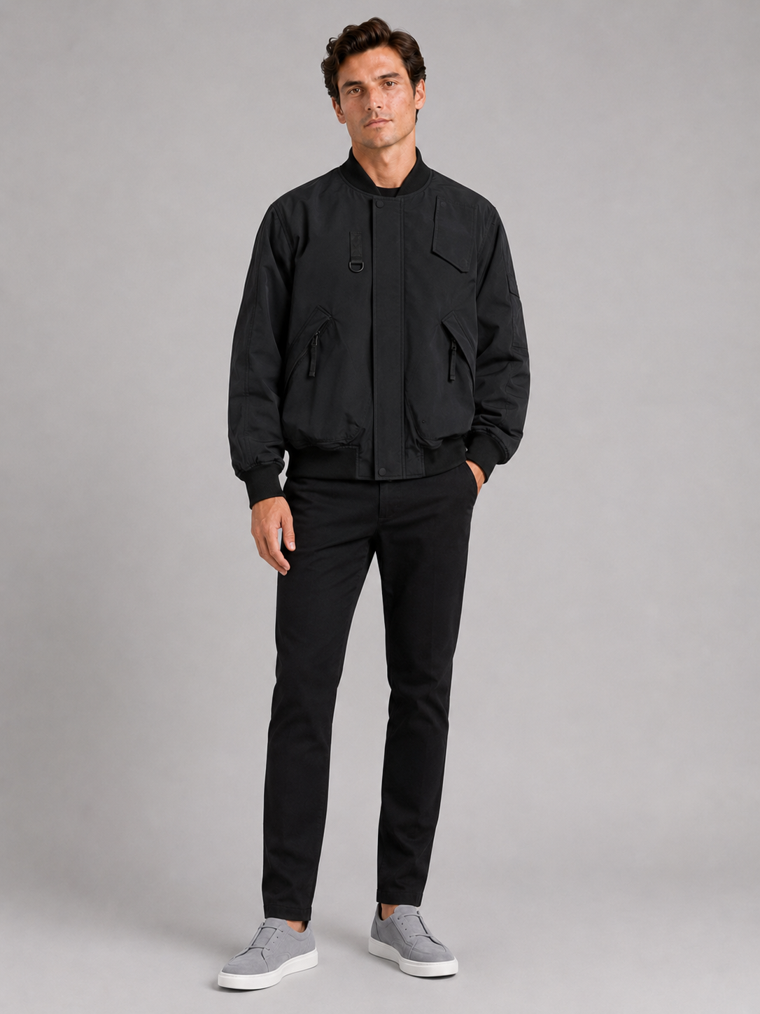 Men’s Bomber Work Wear Jacket Loose Fit Fall Jacket for Everyday and Casual Wear