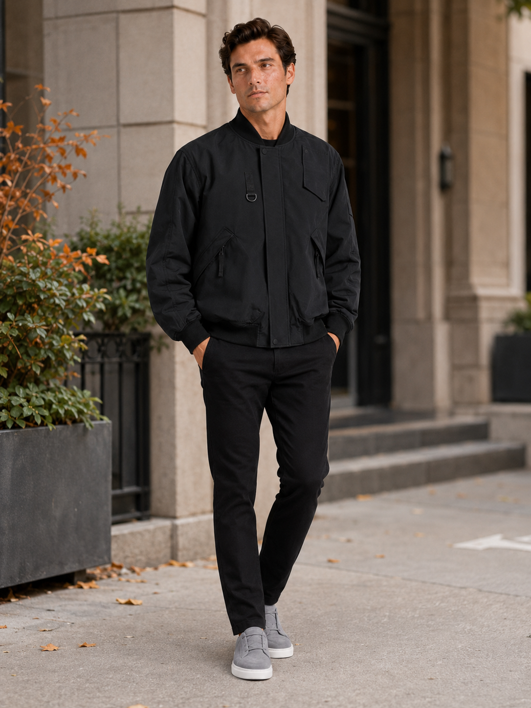 Men’s Bomber Work Wear Jacket Loose Fit Fall Jacket for Everyday and Casual Wear