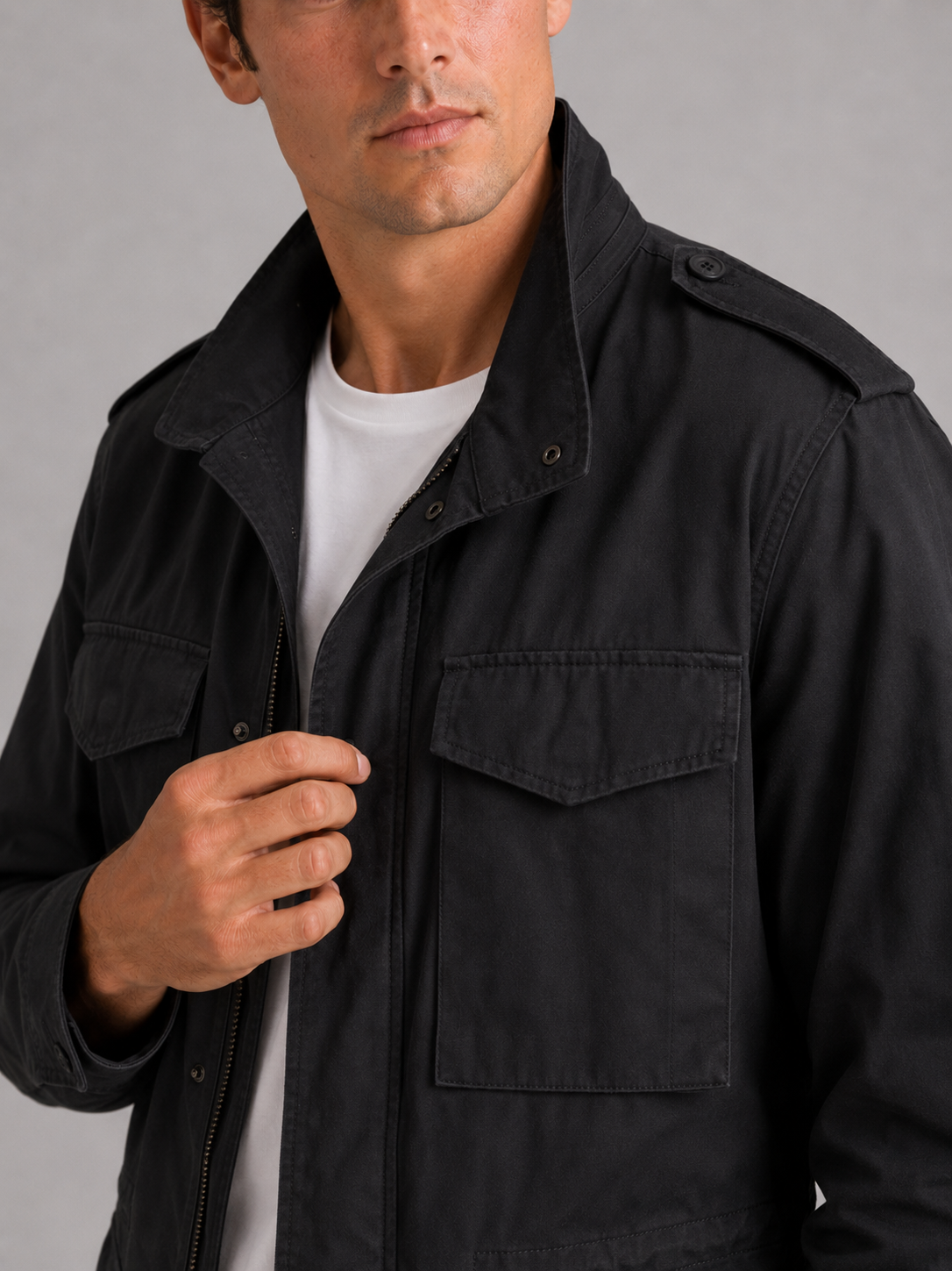Men’s Cargo Fall Jacket Multi-Pocket Windbreaker Lightweight Fall Casual Jacket for Outdoor and Everyday Wear