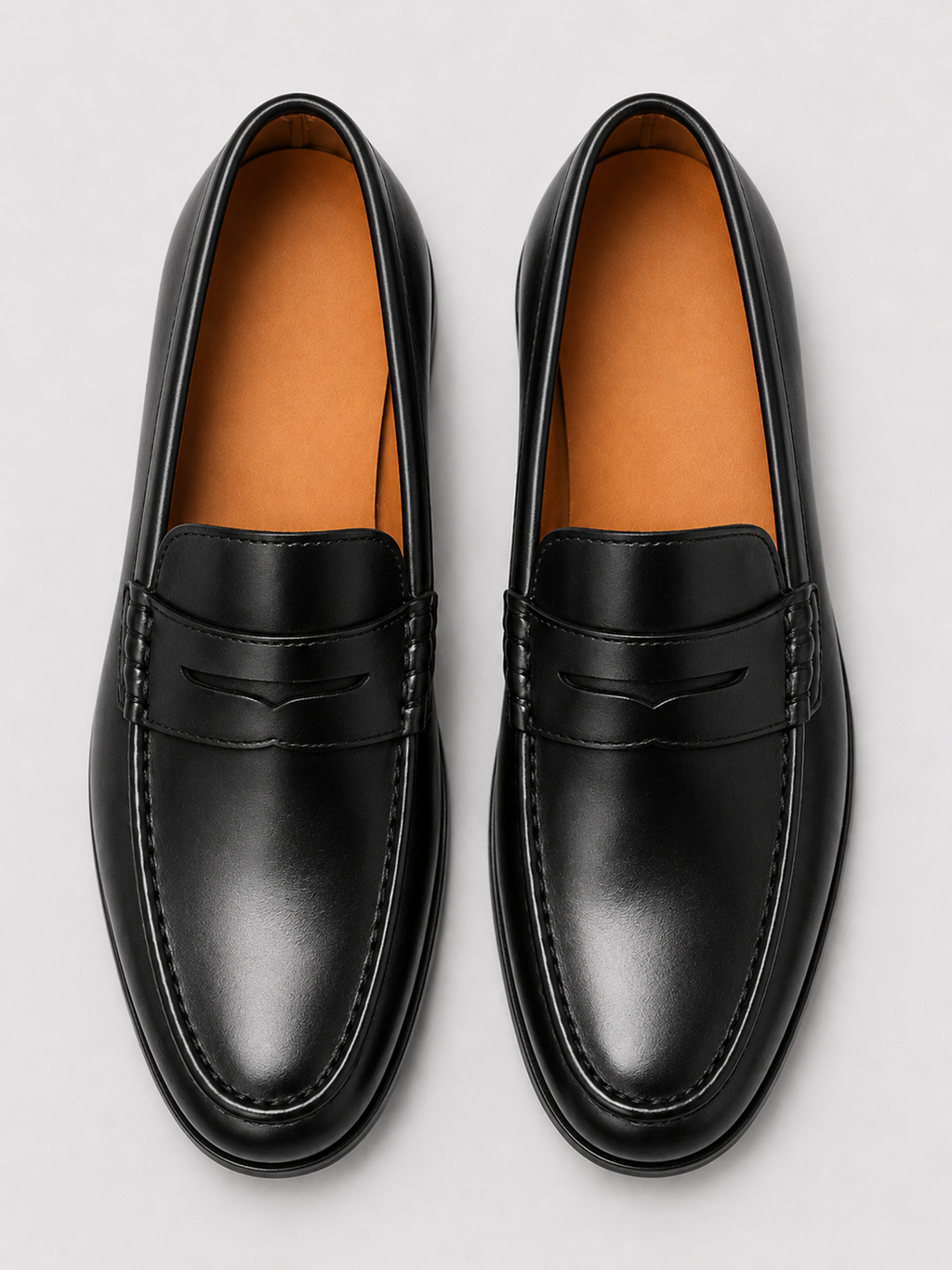 Men’s black slip on leather dress shoes refined business casual footwear for formal occasions