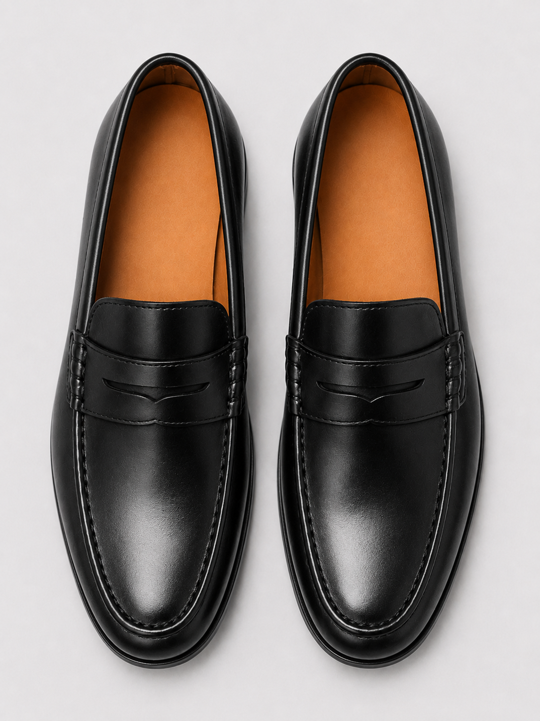 Men’s black slip on leather dress shoes refined business casual footwear for formal occasions