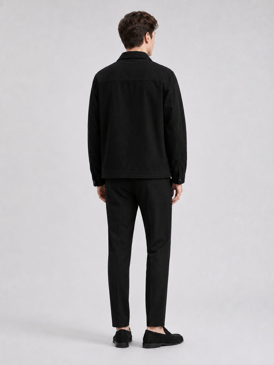 Men’s black corduroy jacket comfortable lightweight outerwear for casual and weekend outfits
