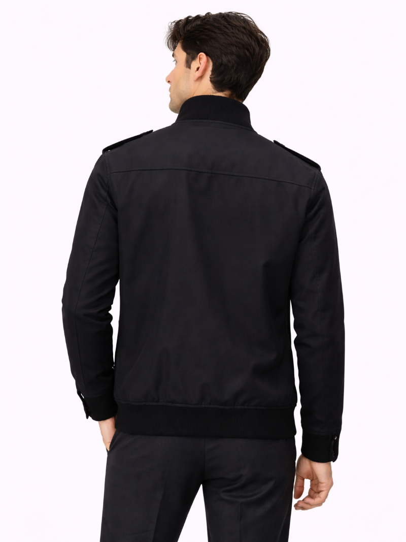 Men’s Stand Collar Trench Jacket Slim Fit Lightweight Business Coat Tailored Outerwear for Office, Travel and Smart Casual Wear