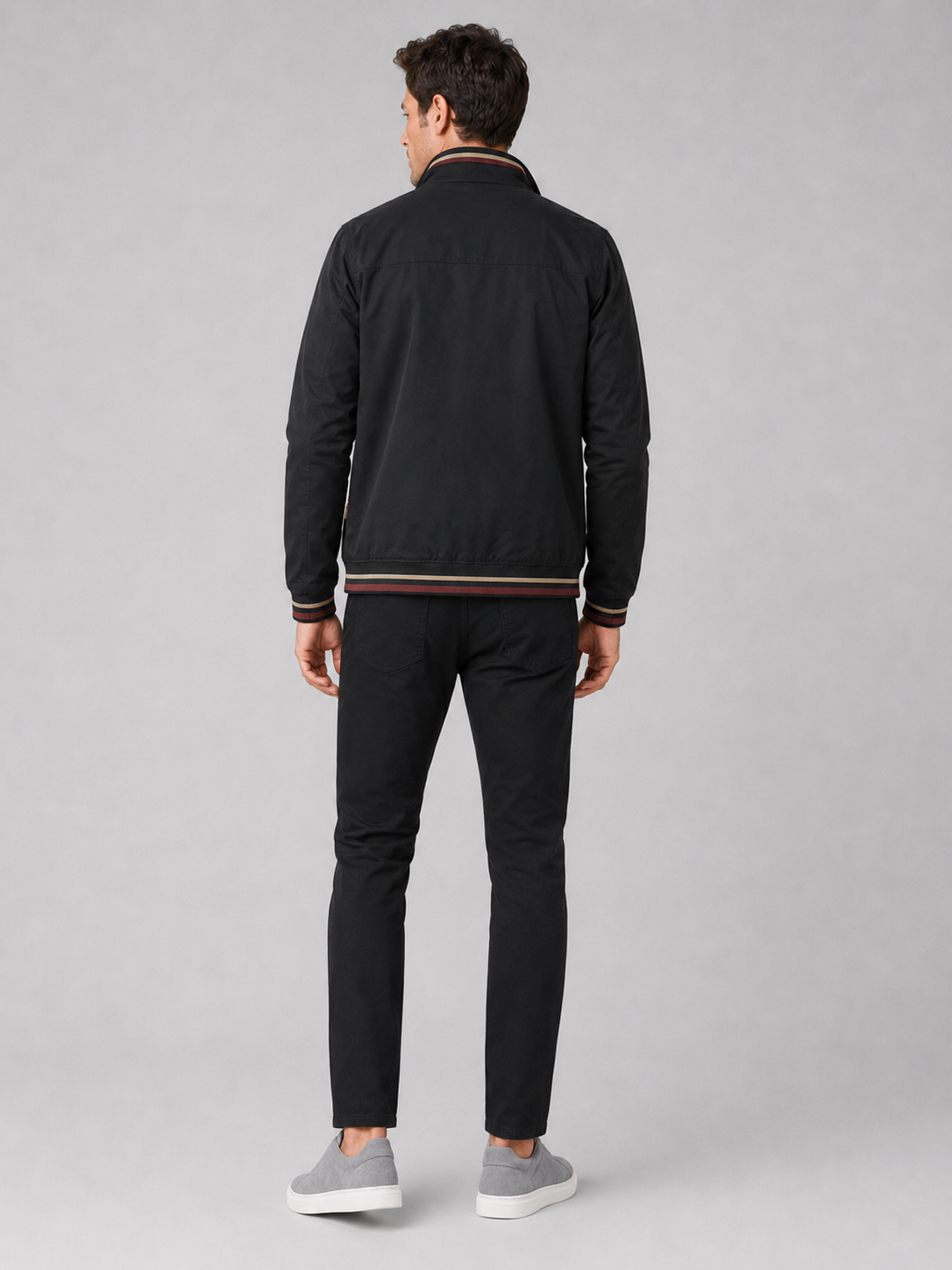 Men’s black reversible bomber jacket comfortable streetwear layer for casual outfits