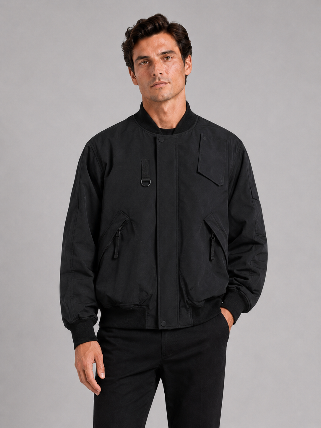 Men’s Bomber Work Wear Jacket Loose Fit Fall Jacket for Everyday and Casual Wear