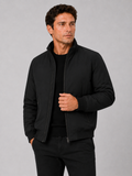 Men wearing black winter fall jacket fleece lined thick warm business casual office style