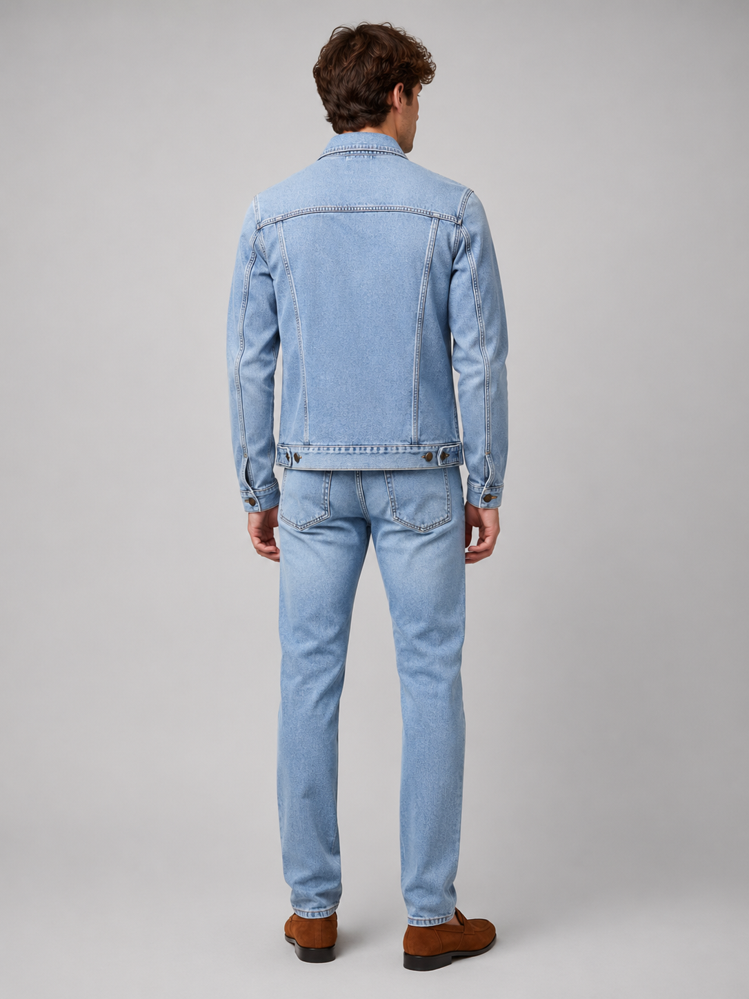 Men’s blue cotton denim jacket comfortable fall layer for casual and streetwear outfits