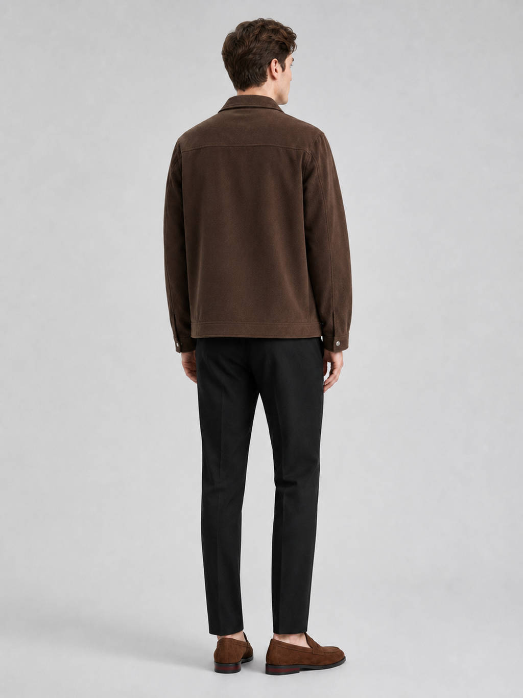 Men’s brown corduroy jacket comfortable lightweight outerwear for casual and weekend outfits