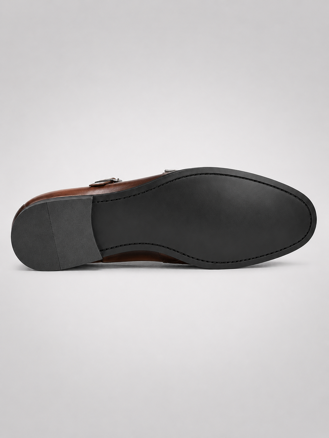Men’s brown pointed toe monk strap shoes refined formal footwear for party and business occasions