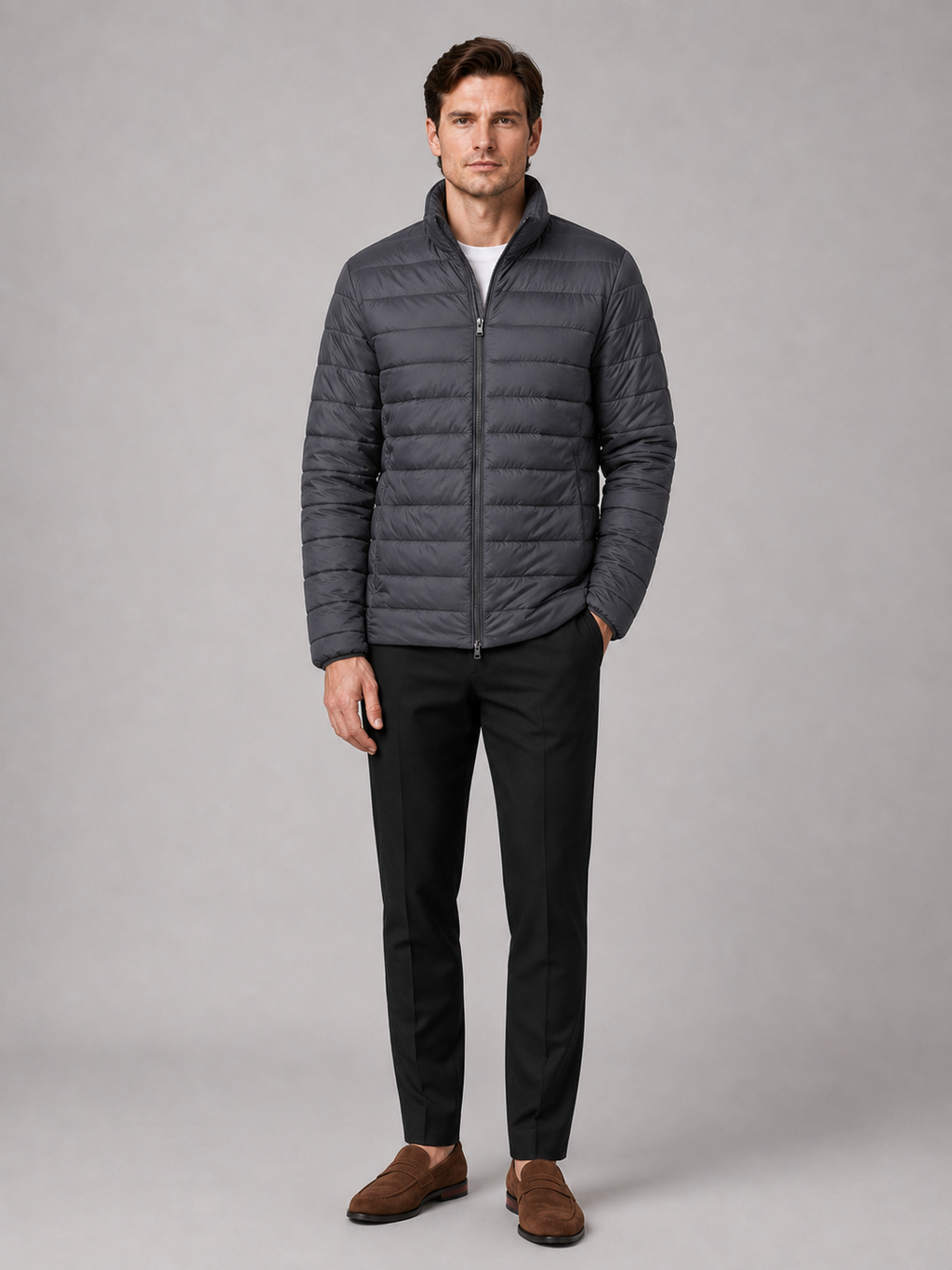 Granite down puffer jacket for men warm windproof waterproof winter coat for outdoor and everyday wear