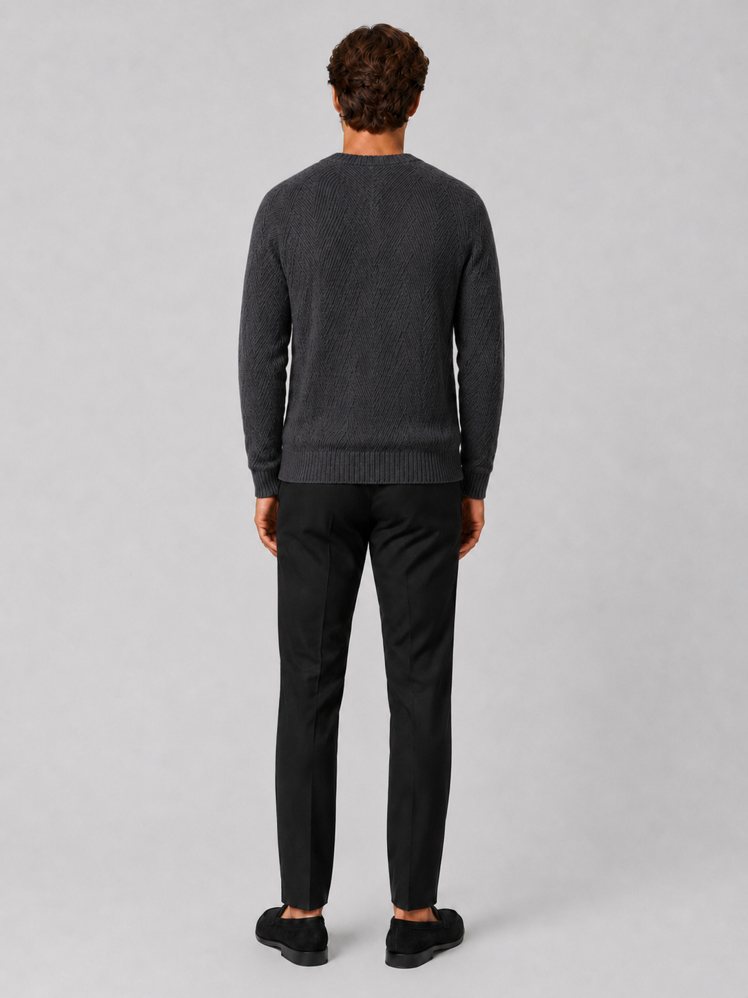 Men’s gray knit sweater lightweight casual top for weekend and everyday outfits