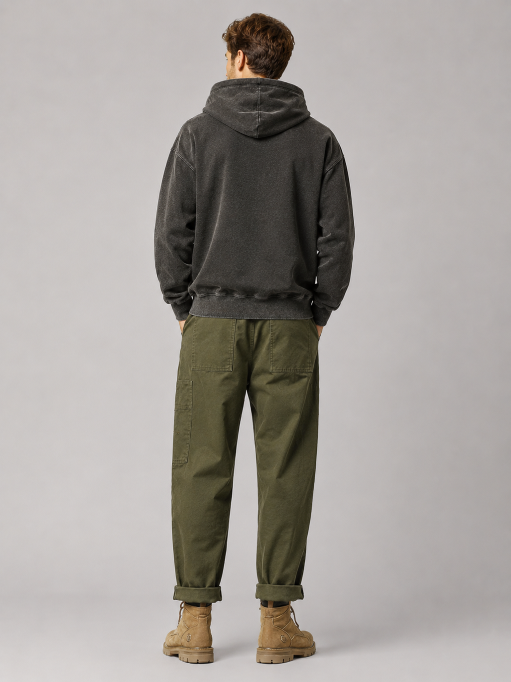 Men’s green casual cargo pants comfortable utility bottoms for fall and weekend outfits