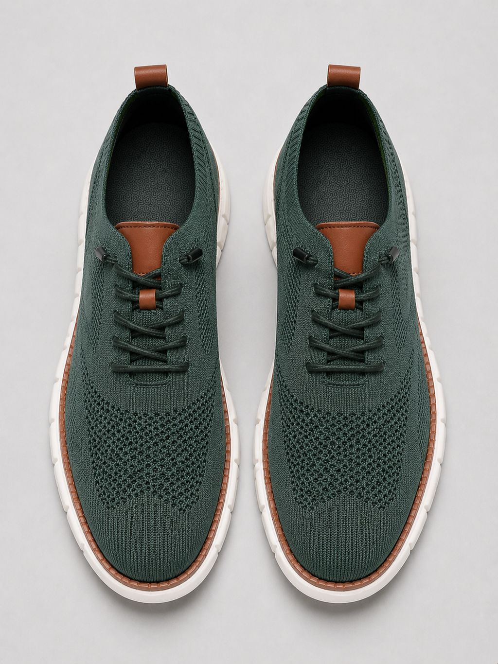 Green mesh sneakers for men lightweight lace up shoes for travel and everyday wear
