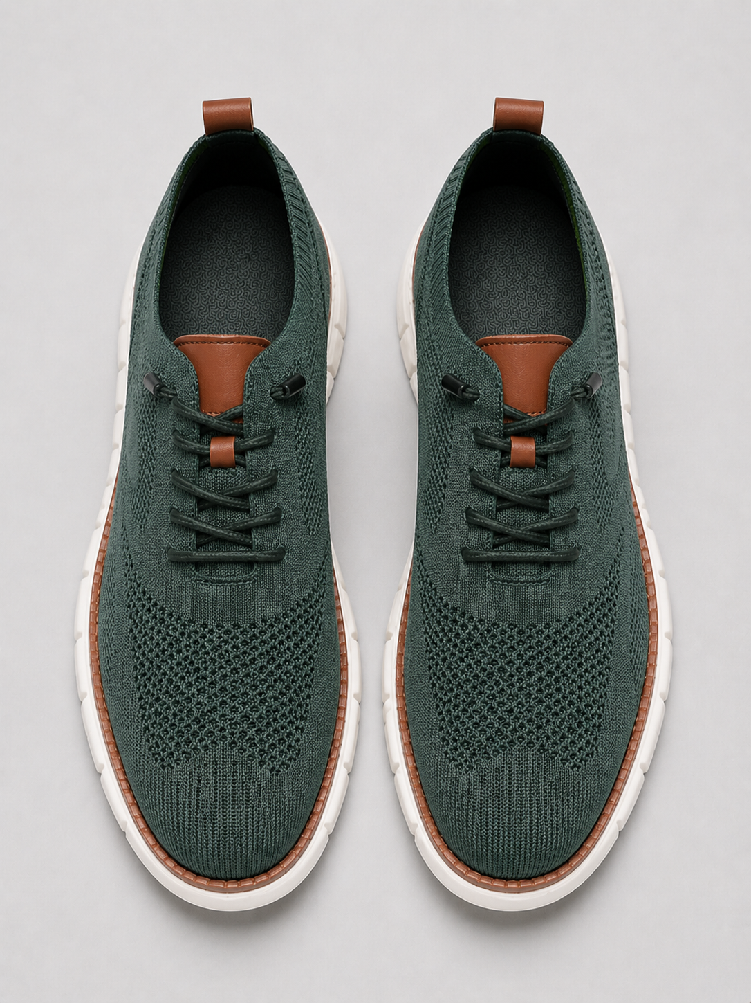 Green mesh sneakers for men lightweight lace up shoes for travel and everyday wear