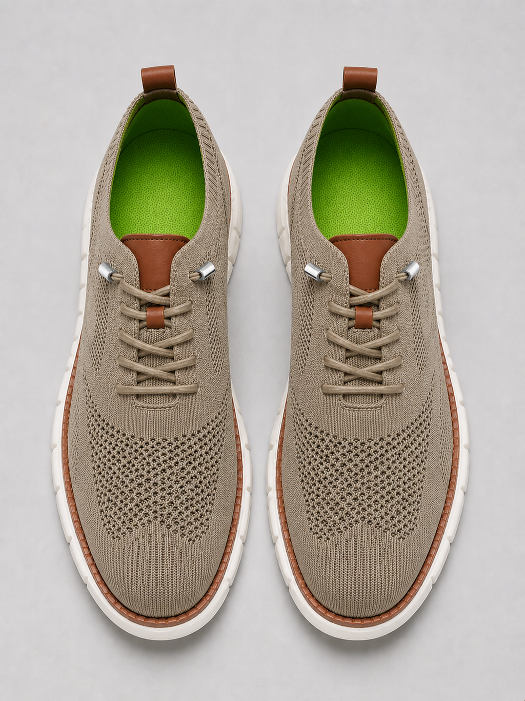 Men’s khaki breathable casual sneakers comfortable walking shoes for summer outfits