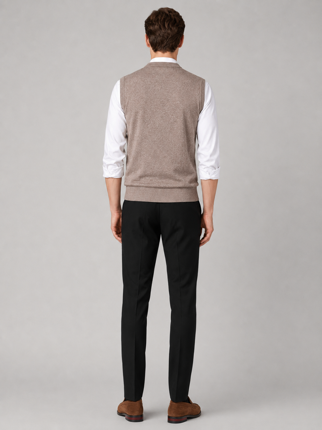 Men's Sweater Vest V-Neck Solid Color Knit Fall Winter Layer for Busin – Laurent & Rowe