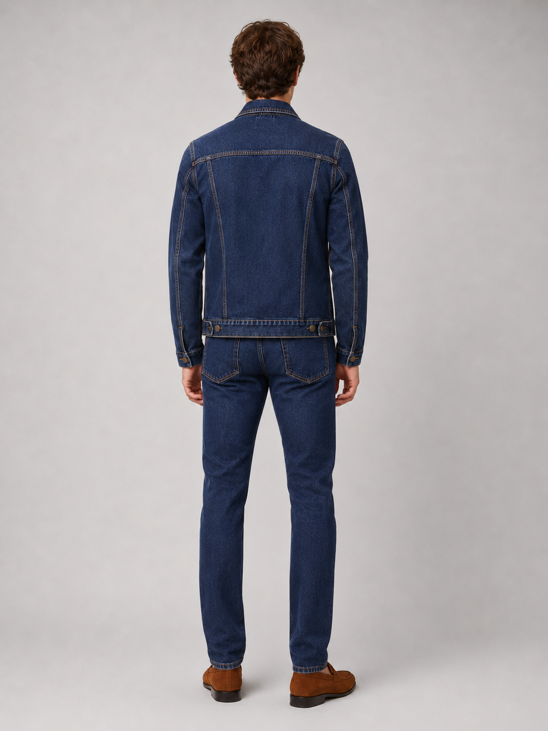 Men’s navy cotton denim jacket comfortable fall layer for casual and streetwear outfits