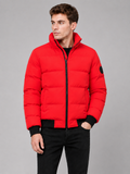 Men’s Puffer Jacket Thick Warm Solid Color Zip-Up Winter Casual Coat for Everyday Wear