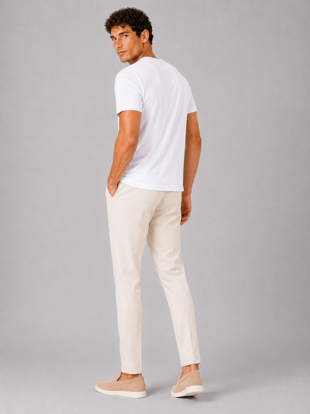 Men’s white short sleeve cotton t shirt soft casual basic for everyday outfits