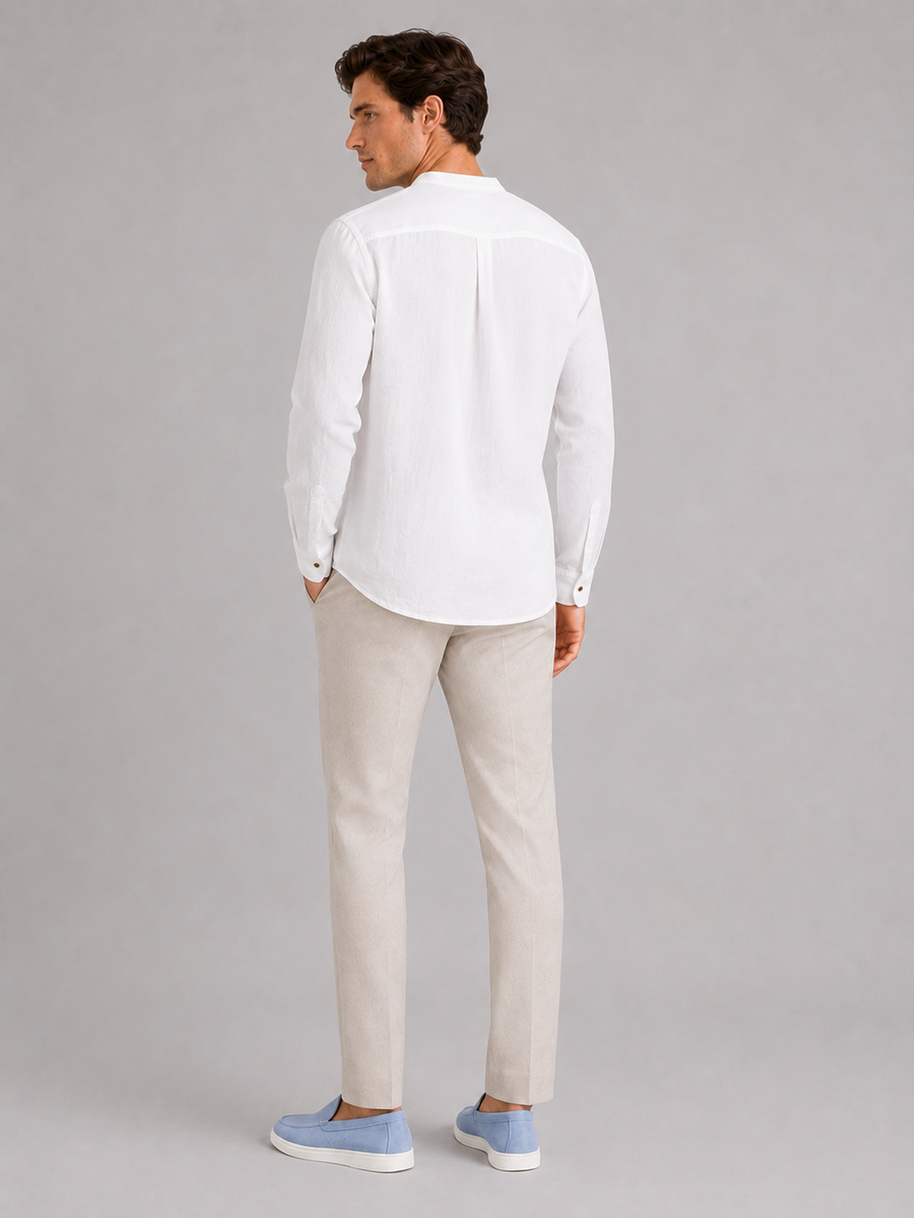 Men’s white casual shirt comfortable breathable summer layer for relaxed outfits