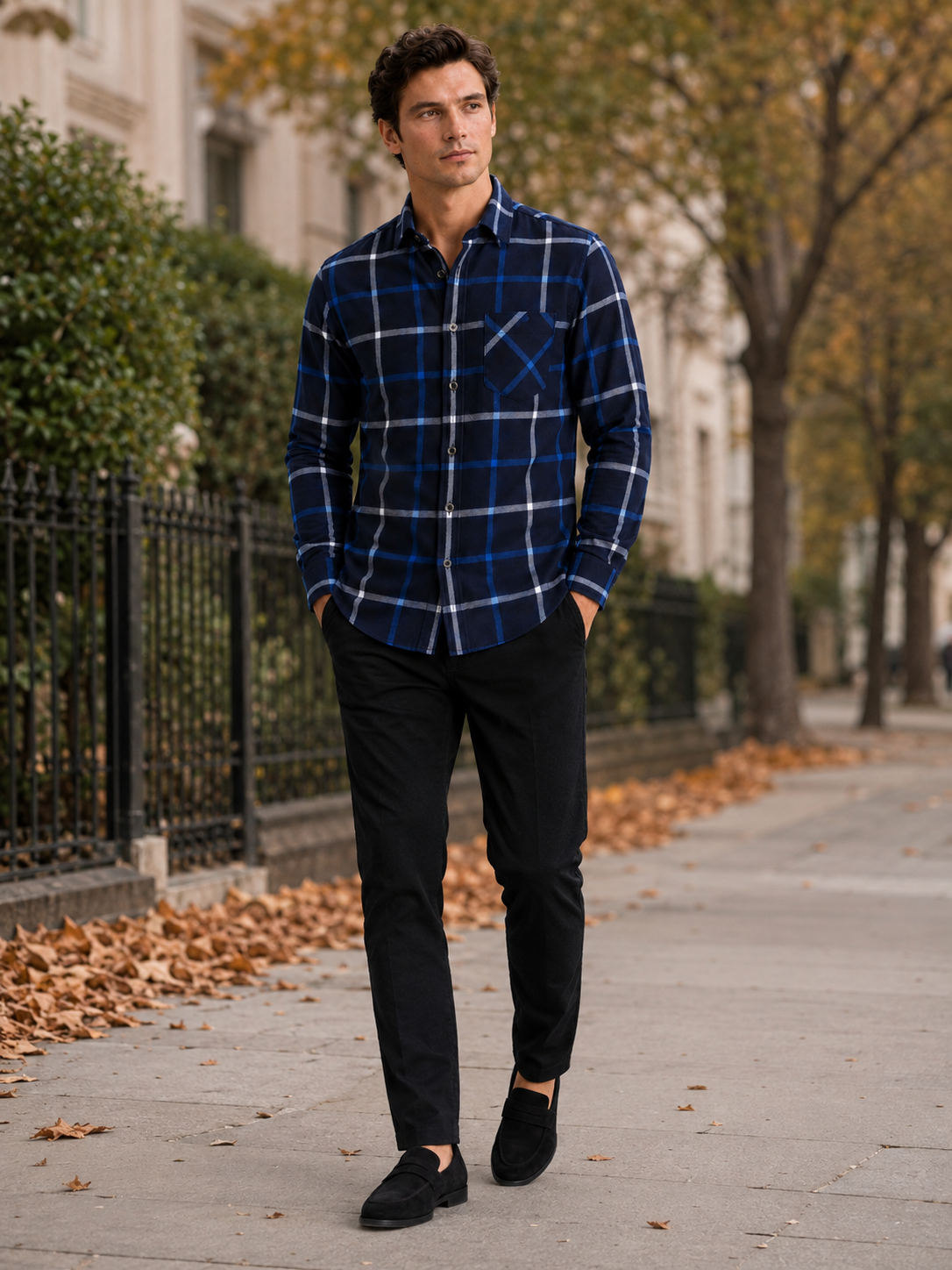 Men’s Flannel Shirt Fleece Lined Plaid Long Sleeve Thick Fall Winter Button-Up for Casual and Outdoor Wear
