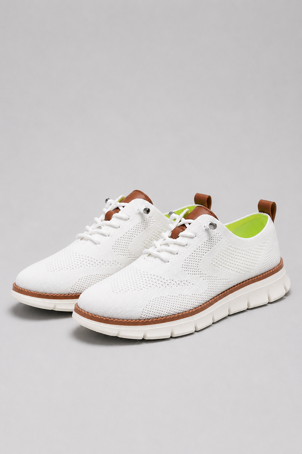 White mesh sneakers for men lightweight lace up shoes for travel and everyday wear
