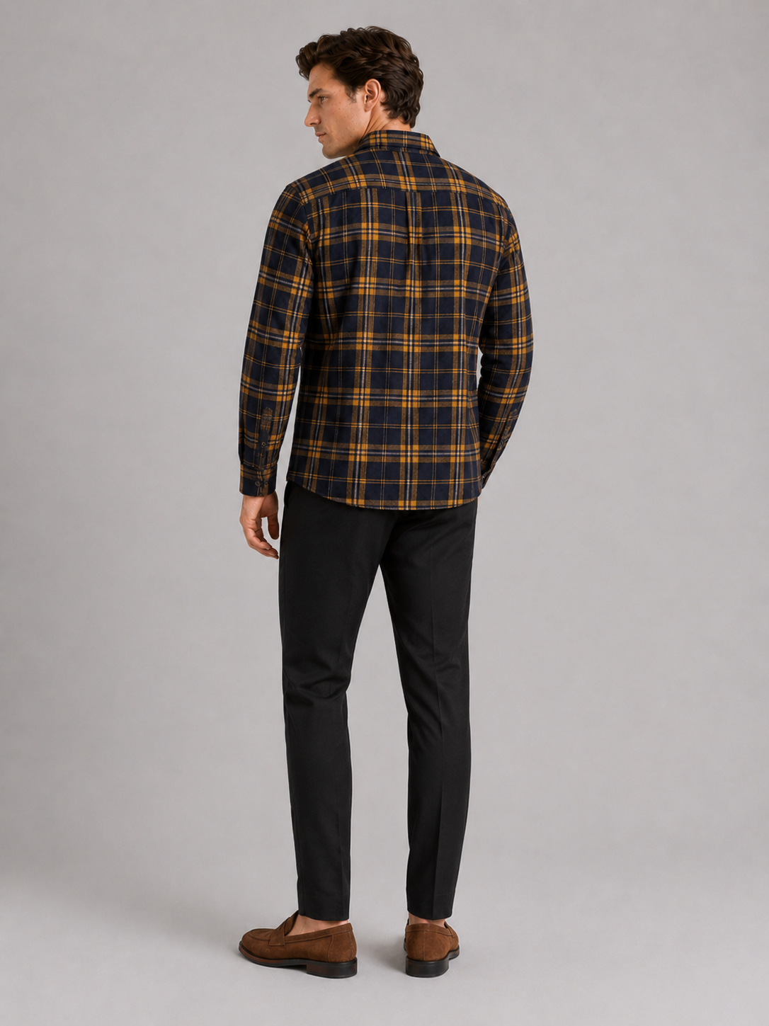 Men’s Flannel Shirt Fleece Lined Plaid Long Sleeve Thick Fall Winter Button-Up for Casual and Outdoor Wear